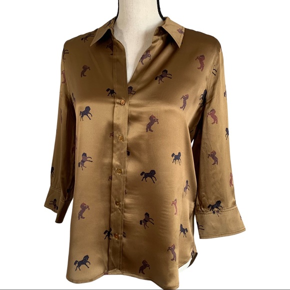 (SOLD) l’agence silk horse blouse - Picture 4 of 8